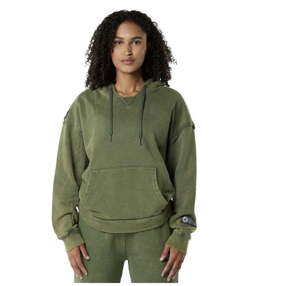 ALPHALETE Women’s Terry Oversized Hoodie- Green Aventurine, Size Medium